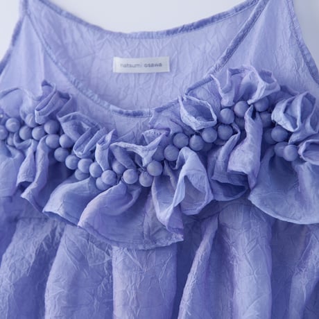 【 natsumi osawa 予約 】 shibori frill camisole -2026年8月～9月発送予定-