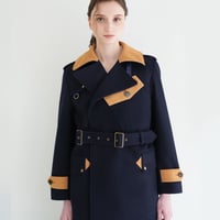 【 daichïogata 予約 】DISPATCH RIDERS SHORT COAT -NAVY×CAMEL- -2026年11月発送予定-