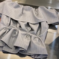 【 overlace 】 striped waist tuck blouse (ブラウス)
