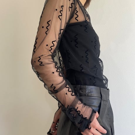 【 PoI 】 sheer tulle top naminami (トップス)