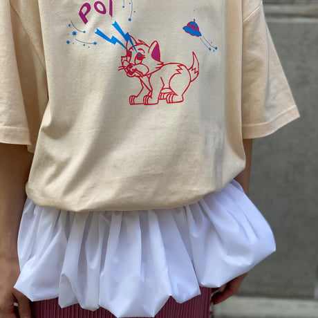 【 PoI 】 Print tee S/S cat UFO (Tシャツ)