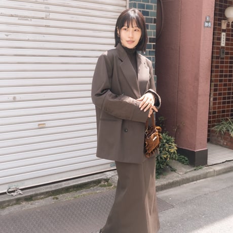 【 ritsu 予約 】KIKU embroidered double-breasted wool jacket -2026年9月～11月発送予定-