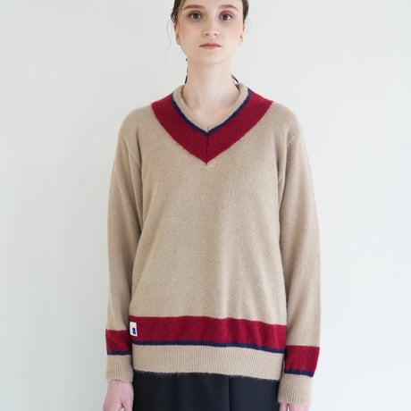 【 daichïogata 予約 】 ALPACA TILDEN KNIT -BEIGE- -2026年10月発送予定-