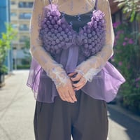 【 natsumi osawa 】 bubble shape camisole -purple- (キャミソール)