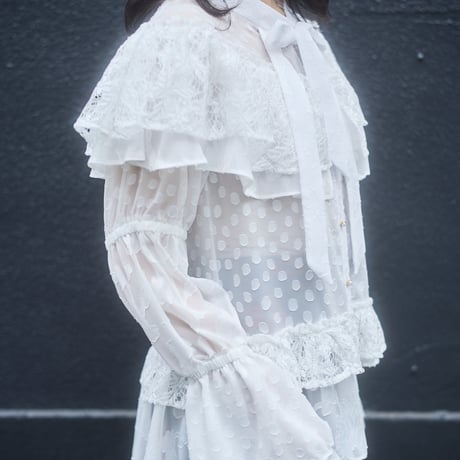 【 kwotias 予約】velled bloom blouse (ブラウス) -2026年8月発送予定-