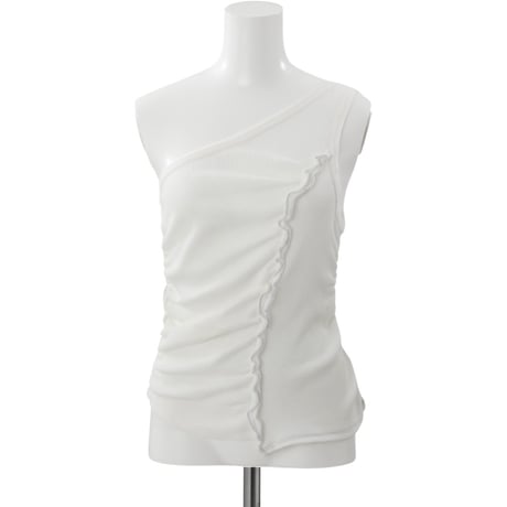 【 Create Clair 】 Gather one shoulder tank top (タンクトップ)