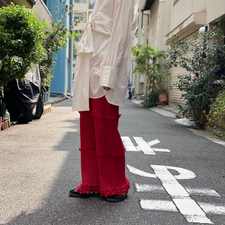 【 kwotias 予約】YABANE pleats pants (プリーツパンツ) -2026年8月発送予定-