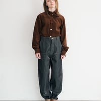 【 daichïogata 予約 】 CORDUROY CROSSTIE SHIRT -BROWN- -2026年9月発送予定-