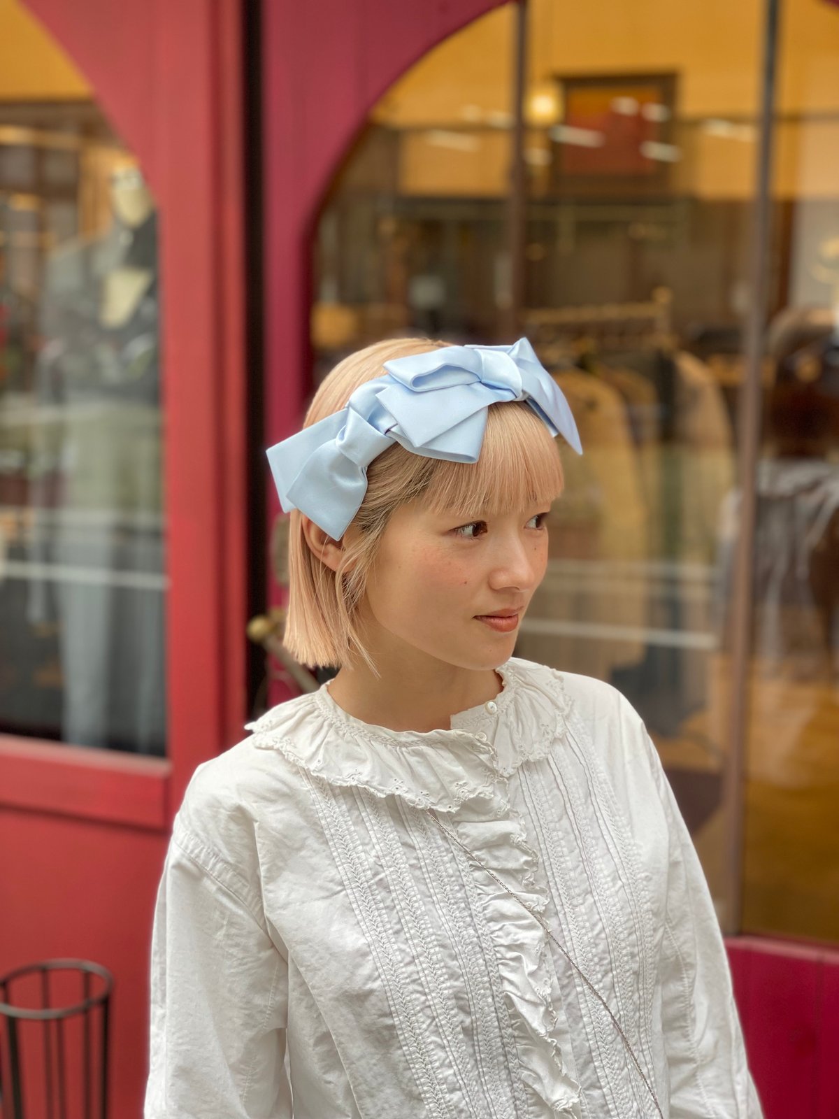 Kanako Tamura 予約 】Satin Ribbon Headband (ヘッドド