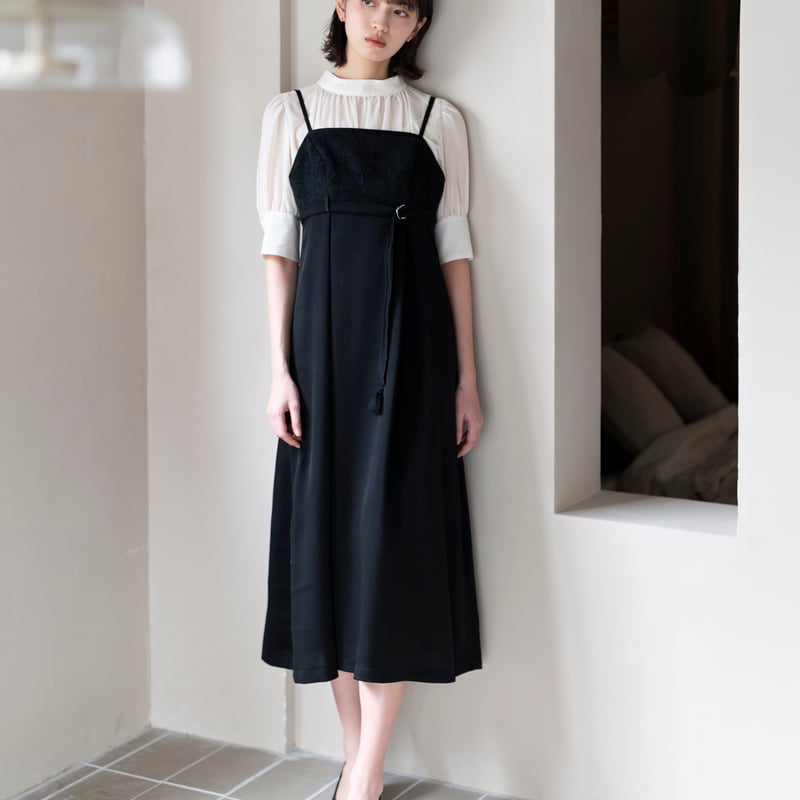 SUBLIMATIO 】BLACK TASSEL CAMI DRESS (ワンピース) | 