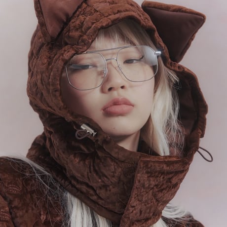 【 ritsu 予約 】Sazanka quilted velour cat balaclava -2026年9月～11月発送予定-
