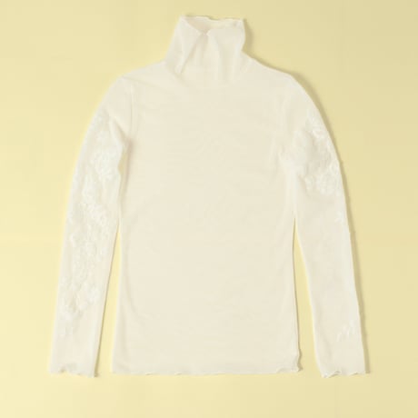 【 overlace 】 tulle tops -off white- (トップス)