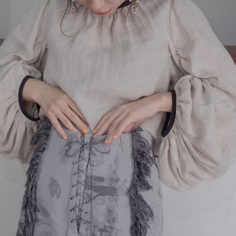 【 nagisa 】 shadow contour jacquard skirt (スカート)