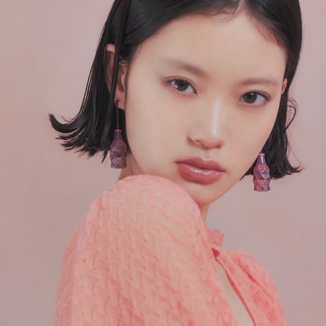 【 ritsu 予約 】Sazanka wave-pattern lamé knitted dress -2026年9月～11月発送予定-