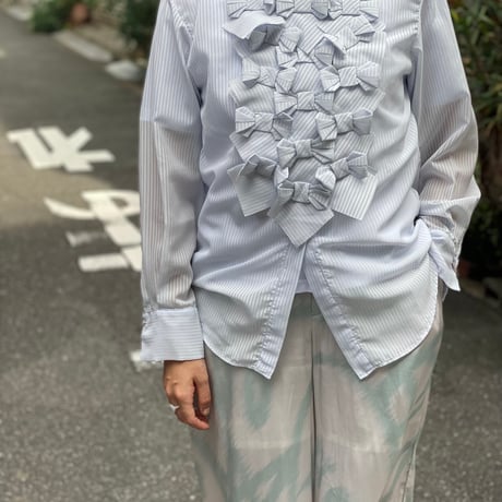【 CHIHARUEGAMI 予約 】 RIBBON SHIRT -2027年3月発送予定-