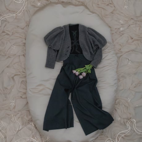 【 overlace 予約 】puff sleeve cardigan -2026年11月発送予定-
