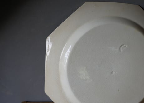 no.2  MONTEREAU クレイユモントロー　オクトゴナル　フランスアンティーク　アンティーク皿