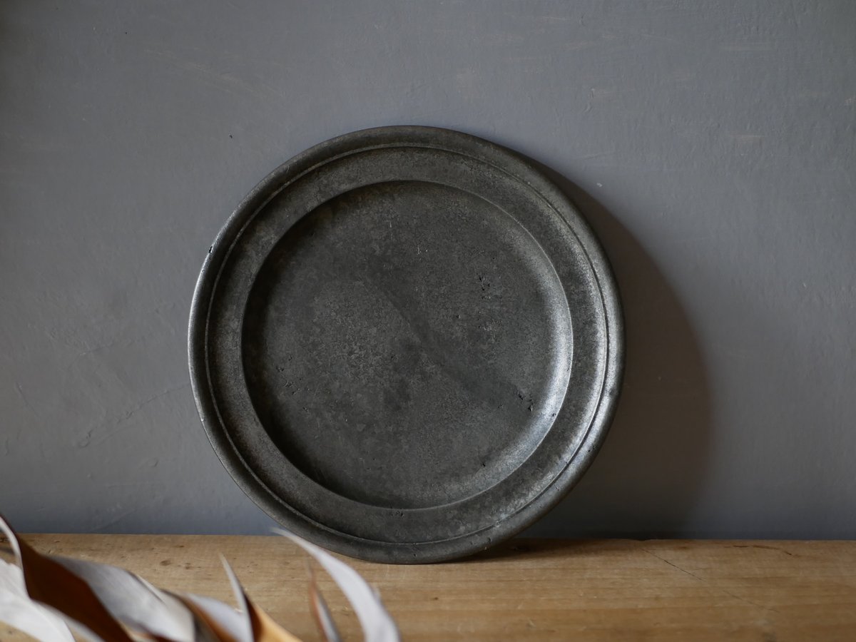 フランスアンティーク　ピューター製　プレート　ブロカント　蚤の市 fit=scale-down,w=1200