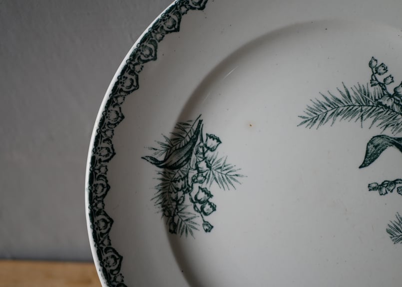 ロンシャンすずらんプレートC平皿Muguet フランスアンティーク