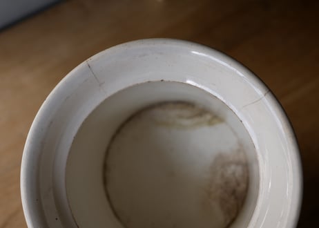 クレイユモントロー　陶器のポット　フランスアンティーク　ブロカントのある暮らし