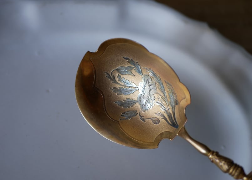 ミネルヴァ刻印 サービングスプーン フランスアンティーク