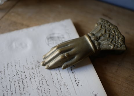 HAND 　貴婦人の手　クリップ　フランスアンティーク　ブロカントのある生活