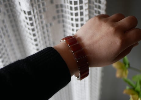 カーネリアン　ヴィンテージブレスレット　ヴィンテージアクセサリー　アンティーク　ブロカント