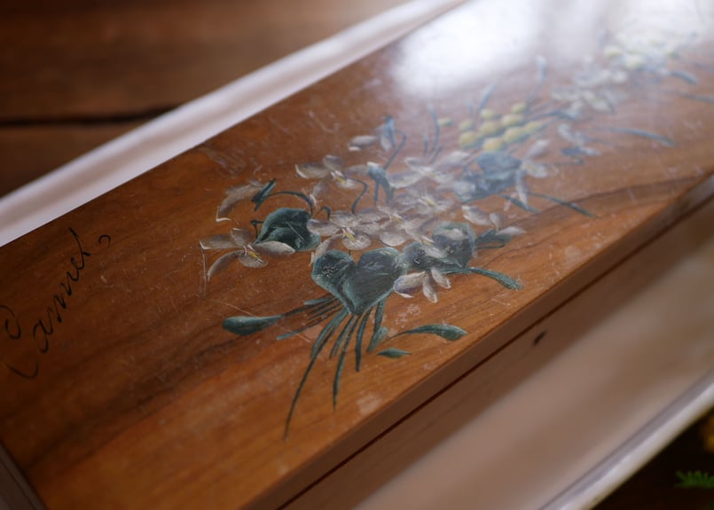 rinさまモノグラムキャンディクッションフランスアンティーク