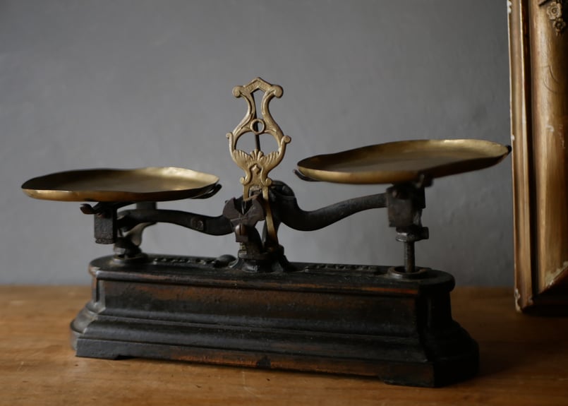 EL FORCE フランスアンティーク バランススケール 上皿天秤