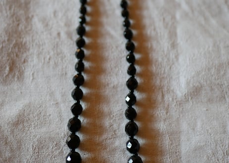フレンチジェット　ガラスのネックレス　①french jet glass necklace