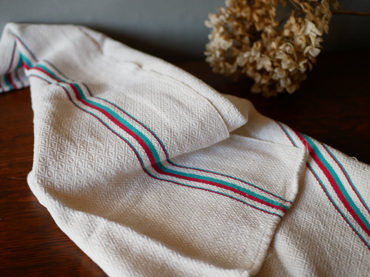 バスク リネン トーション インディゴ キッチン クロス フランス アンティーク バスク リネン トーション インディゴ キッチン クロス フランス