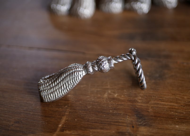 タッセルデザイン 在庫→3 ナプキンリング フランスアンティーク