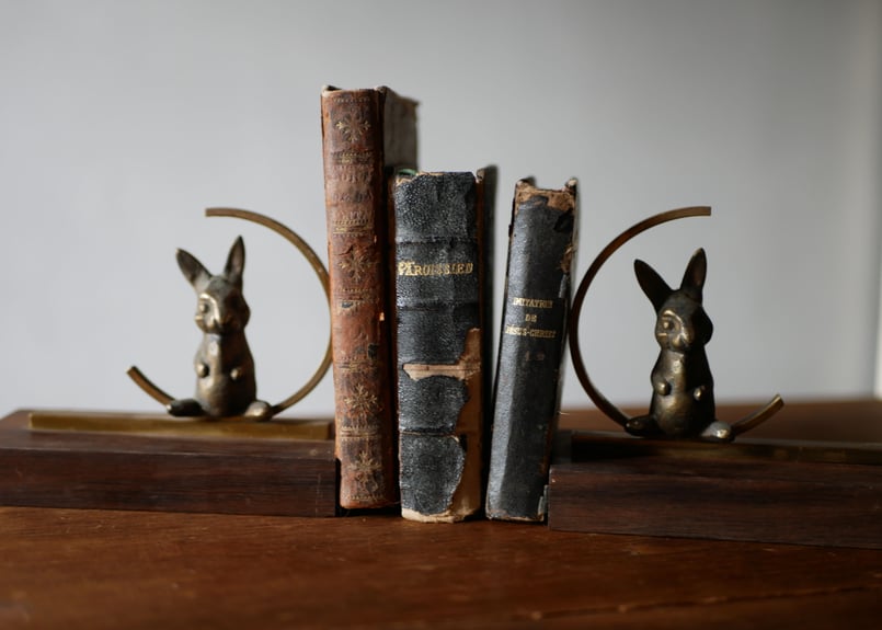 ブックエンド 月のうさぎ フランスアンティーク | mamantique