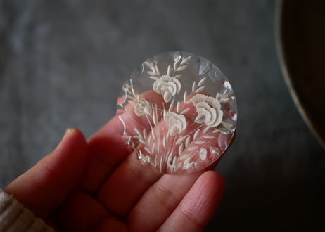 lucite brooch