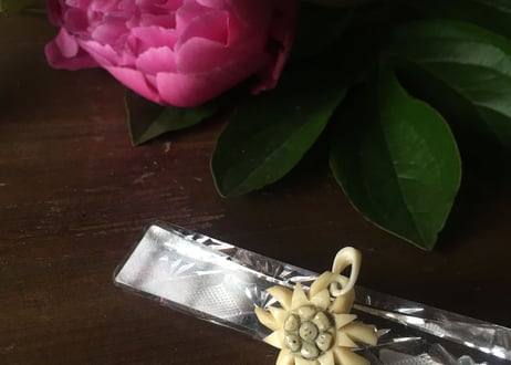 ヨーロッパ アンティーク ネックレス トップ エーデルワイス