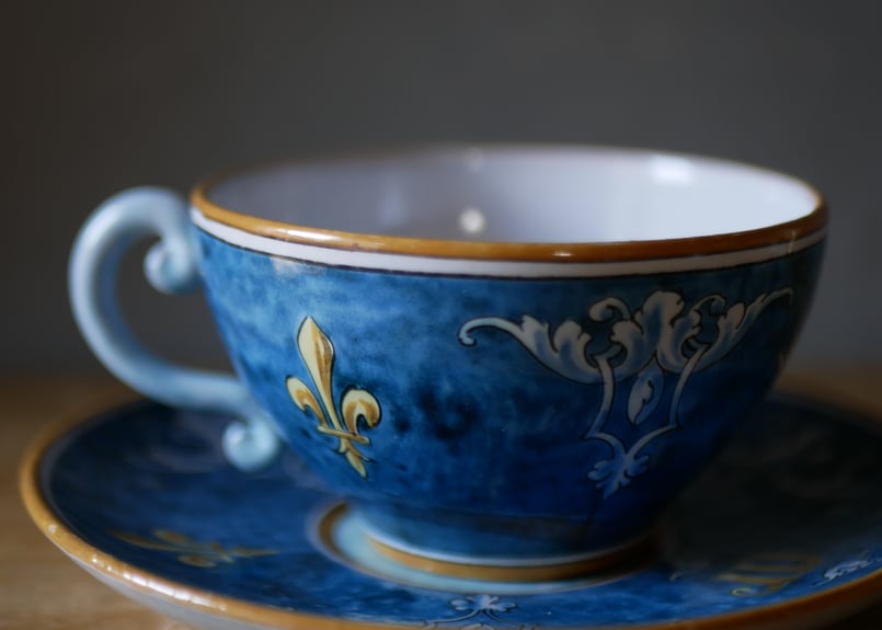 A フルール・ド・リス カップ＆ソーサー 鳥と王冠 フランス