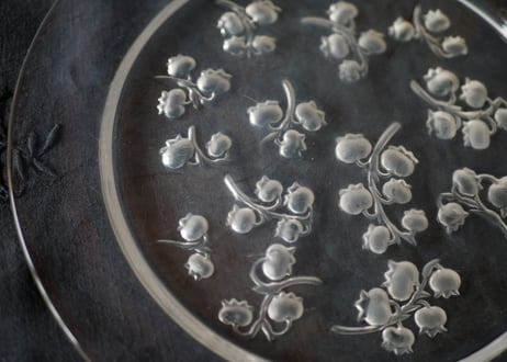 #4 Muguet plate,  Lalique