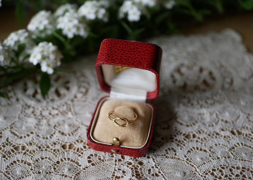 ノットデザイン K18 結び目リング 指輪 フランスヴィンテージ パリ  