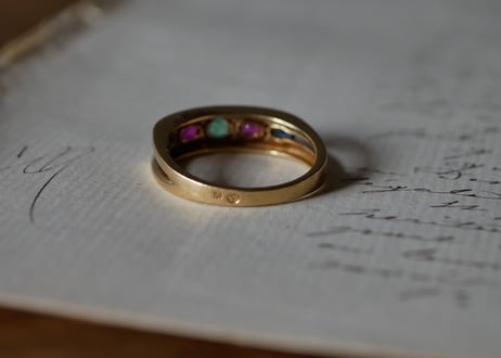 【御予約品】FR-20  Colorful Ring , K18 french ring