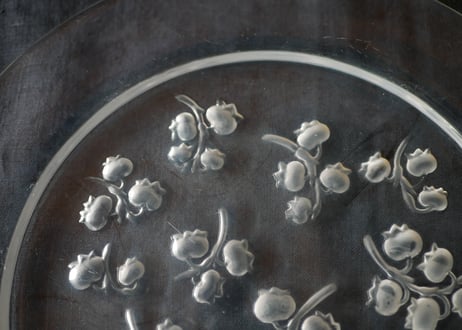 #4 Muguet plate,  Lalique