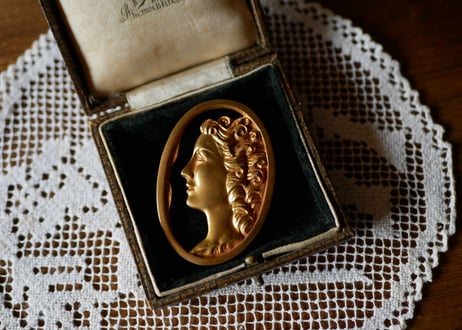 Bronze Face Brooch