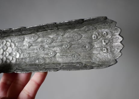 孔雀のヴィドポシェ　小物トレイ　フランスアンティーク　ブロカントのある暮らし　クジャク
