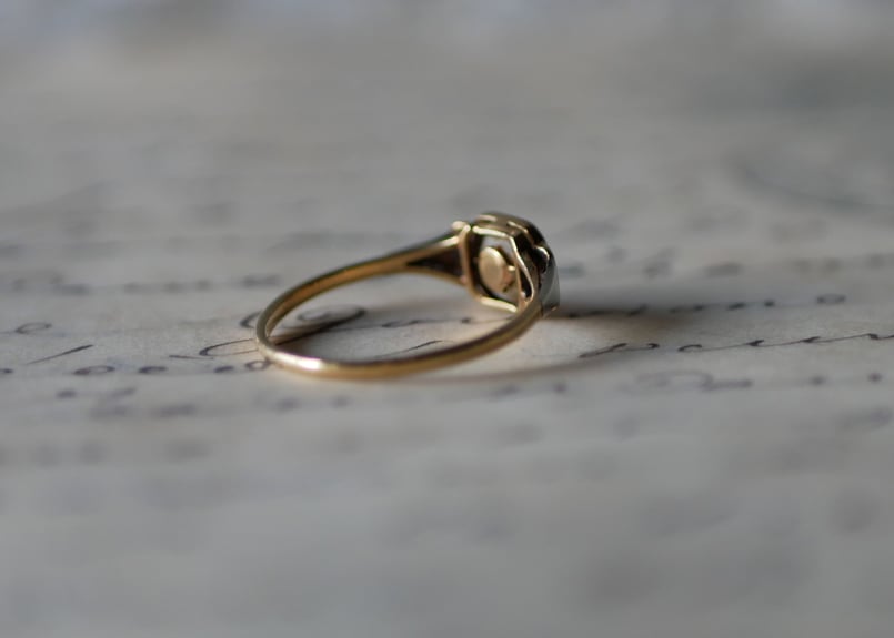 パールアールデコヴィンテージリングk18