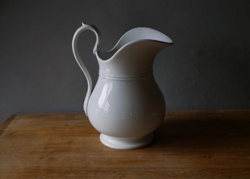 希少　美品　クレイユモントロー　LILAS ピシェ　フランスアンティーク ご予約 フランスアンティーク クレイユモントロー LILAS