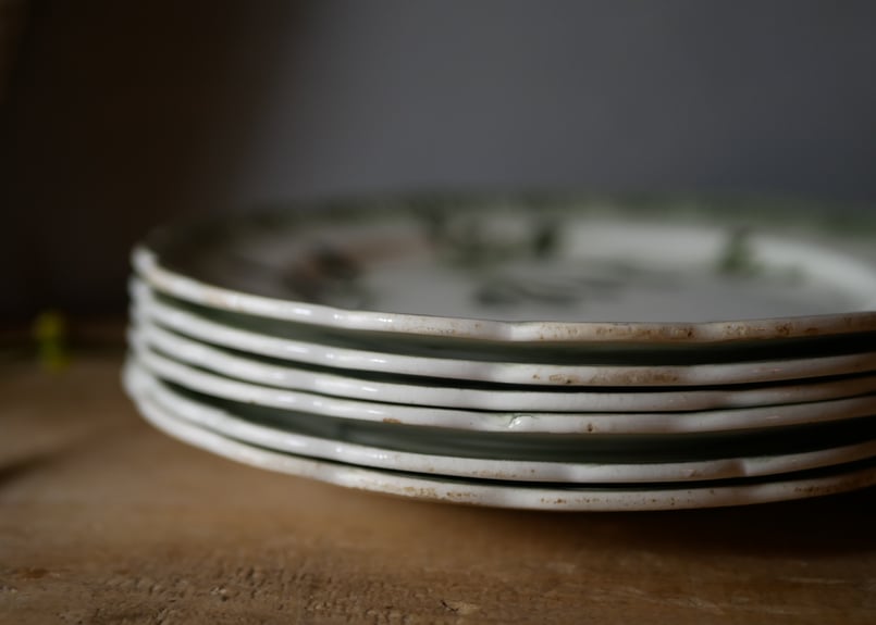 宿り木 ヤドリギ アンティークプレート デザートプレート ブロカントの