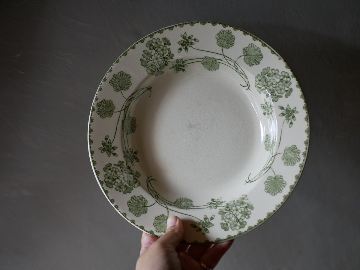 サルグミンヌ ゼラニウムシリーズ 深皿 フランスアンティーク