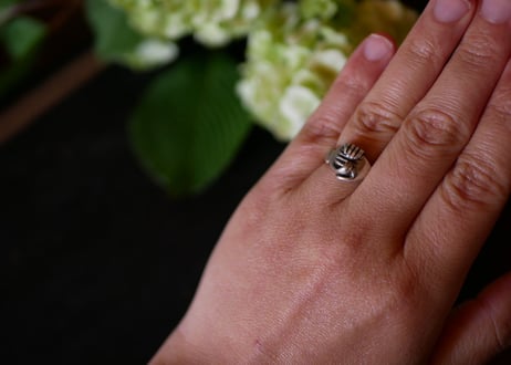 fede ring, sterling silver