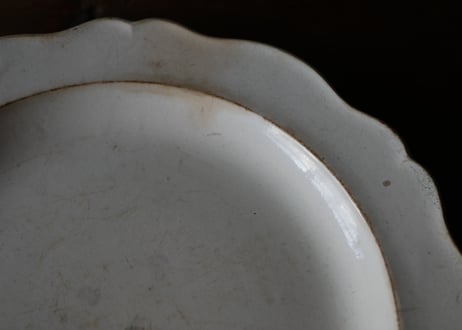 montereau モントロー 花リム plate フランスアンティーク クレイユモントロー