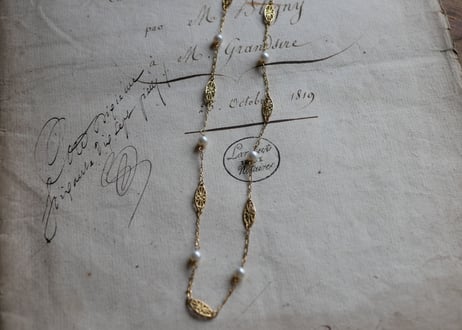 18K pearl＆filigree Necklace