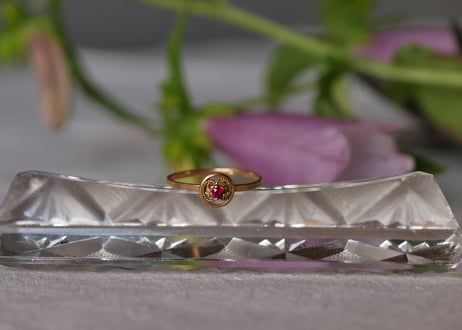 K18 petit Garnet Ring